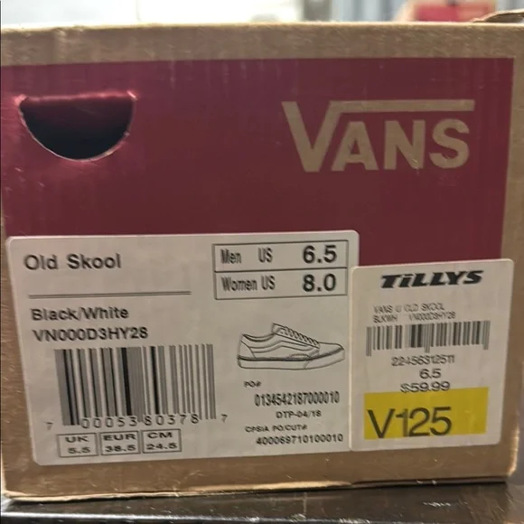 White Old Skool Vans - Picture 6 of 6